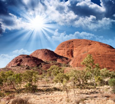 kış sezonu - Avustralya outback güzel renkleri