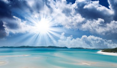 whitsunday Adaları üzerinde kış sezonu, austral harika renkler