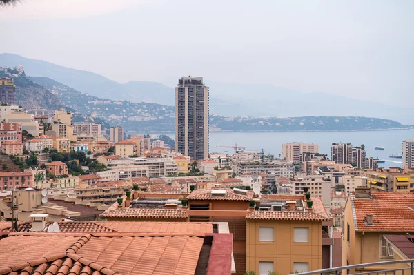 Monaco - montecarlo, Fransa güzel havadan görünümü — Stok fotoğraf