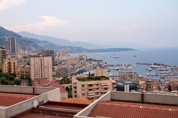 Monaco - montecarlo, Fransa güzel havadan görünümü — Stok fotoğraf