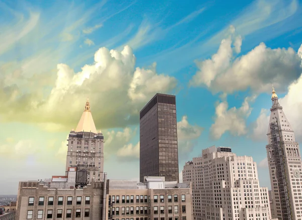 Skyline di Manhattan. Dettaglio architettonico di New York - Grattacieli — Foto Stock