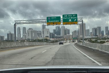 Interstate signs on Florida highways clipart