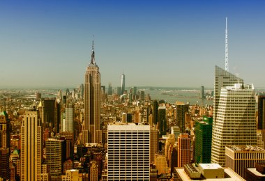 new York şehri çatı güzel manzarası