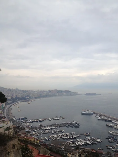 Incredibile vista sul Golfo di Napoli nella stagione invernale — Foto Stock