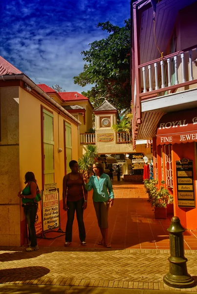 Saint maarten, Nederlandse Antillen - 27 feb: toeristen op het eiland, — Stockfoto