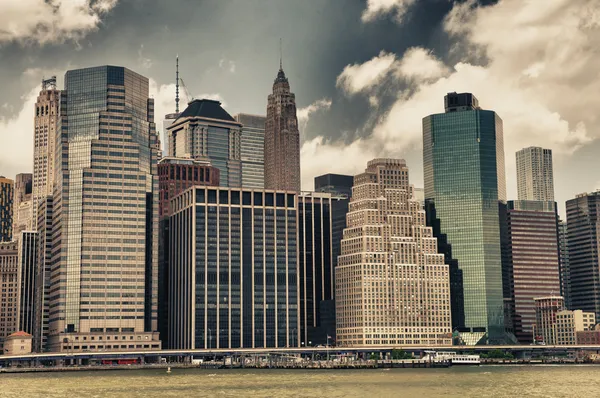 Manhattan - new York-i skyline épületek — Stock Fotó