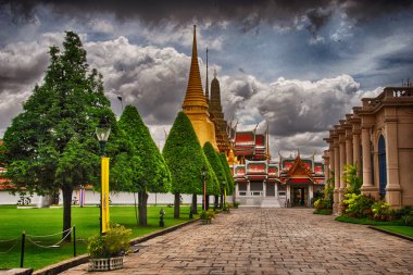 Wat Phra Kaew, Zümrüt Buddha Tapınağı, Bangkok, Tayland.