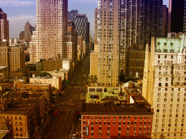 中城-曼哈顿，纽约市的街道 — 图库照片