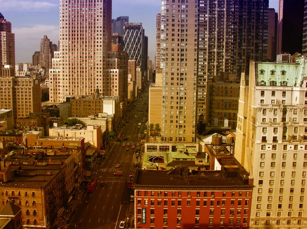 Manhattan, new york city midtown - utcán — Stock Fotó