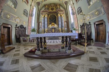 Christian Church interior in Austria clipart