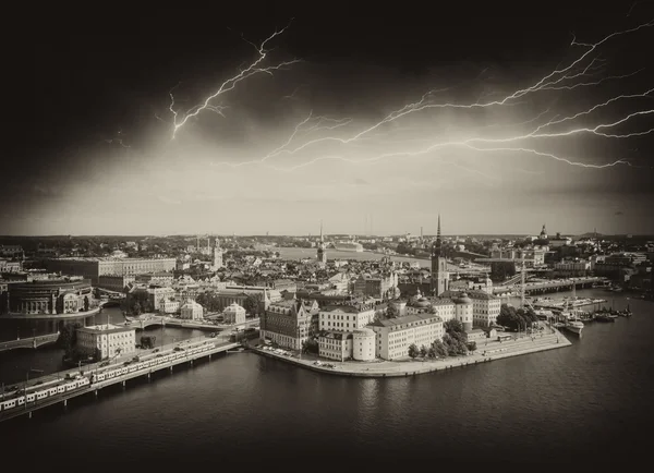 Estocolmo, Suecia. Vista aérea del casco antiguo (Gamla Stan ). —  Fotos de Stock