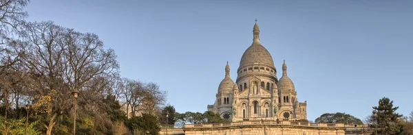Paříž. Katedrála Nejsvětějšího srdce Ježíšova v zimě — Stock fotografie