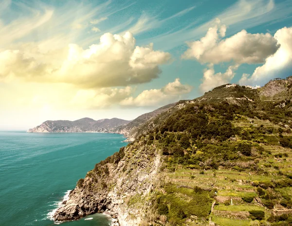 Cinque Terre, Itália. Maravilhosa paisagem na Primavera Temporada — Fotografia de Stock