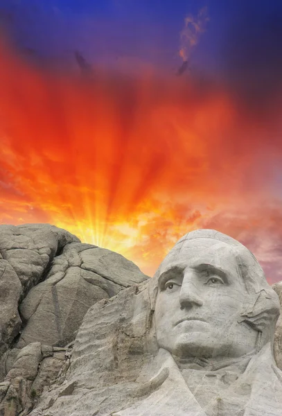Monte Rushmore - George Washington escultura Fotos de stock