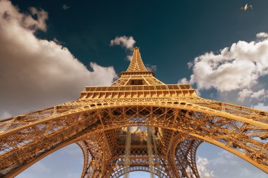 Beautiful view of Eiffel Tower in Paris clipart