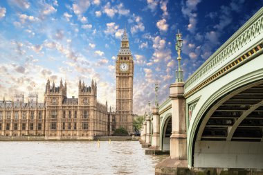 big ben ile westminster Sarayı peyzaj