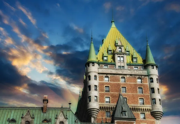 View of old Quebec and the Chateau Frontenac — Stock Photo, Image