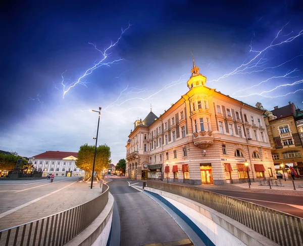 Viktigaste torget i klagenfurt, Österrike. — Stockfoto