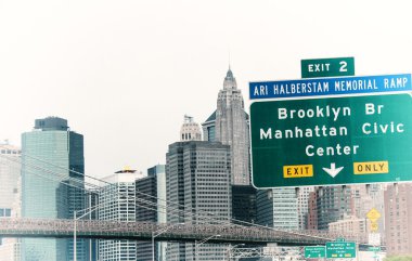 Interstate işaret ve new york city yakınlarında yol tarifi