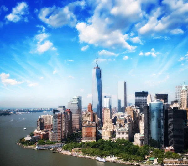 Untere Manhattan Skyline und Gebäude. — Stockfoto