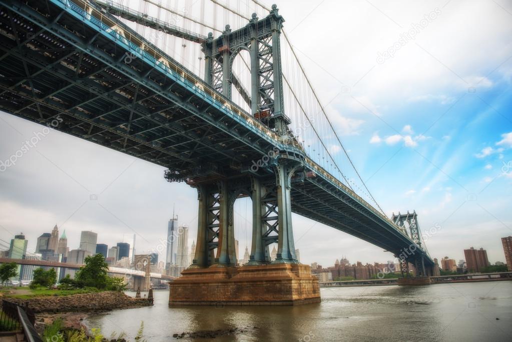 The Manhattan Bridge, New York City.