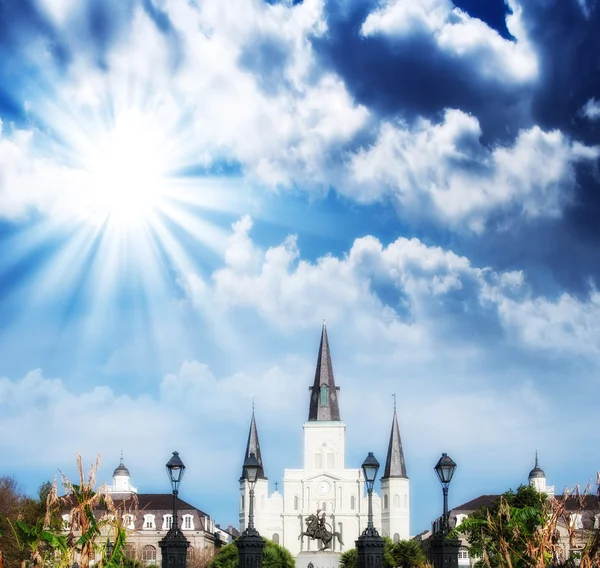 Katedra Saint louis, w Nowym Orleanie — Zdjęcie stockowe