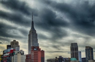 New york city - 12 Şubat: cityscape Manhattan üzerinde Şubat 12, 2