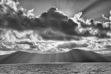 whitsunday Adaları queensla muhteşem kış günbatımı renkleri