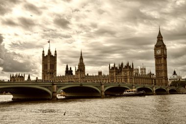 westminster bridge ve evler, Parlamento, müthiş görünümünü lo