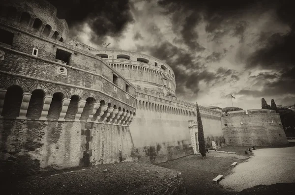 A view of the fortress of Castel Santangelo in Rome — Stock Photo, Image