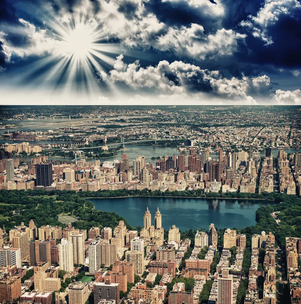 Wonderful aerial view of Central Park, Jacqueline Kennedy Onassi — Stock Photo, Image