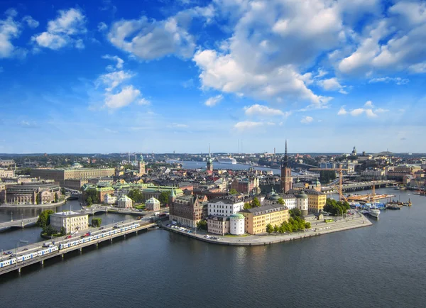 Stockholm, Suède. Vue aérienne de la vieille ville (Gamla Stan ). — Photo
