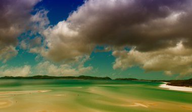 whitsunday Adaları üzerinde kış sezonu, austral harika renkler