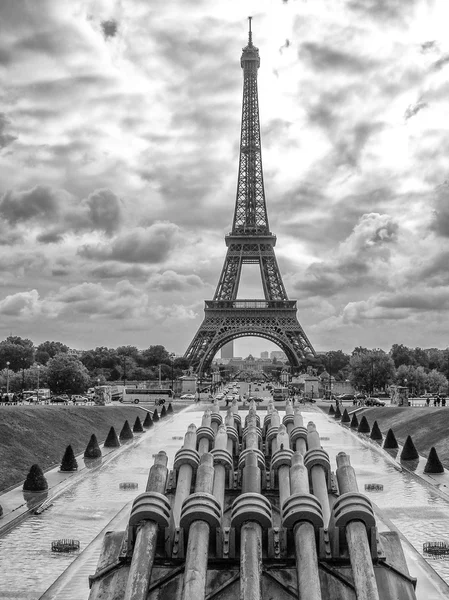 Tour eiffel, Paříž. nádherný výhled na slavnou věž — Stock fotografie