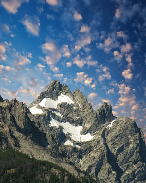 Grand Teton Peaks no pôr do sol de verão — Fotografia de Stock