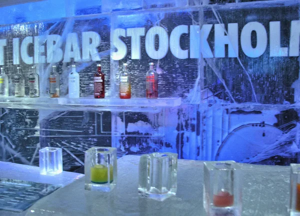 Stockholm icebar — Stock Photo, Image
