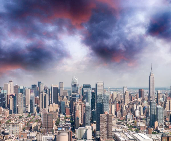 Nova Iorque. Manhattan vista de helicóptero — Fotografia de Stock