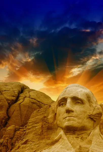Mount Rushmore - George Washington sculpture — Stock Photo, Image