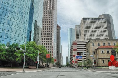 güzel houston manzarası ve gökdelenler, texas
