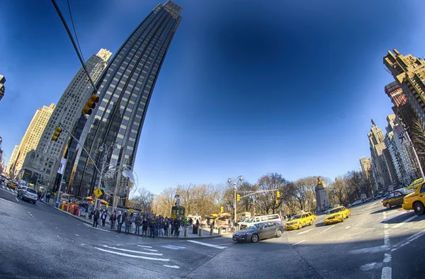 Buildings and Skyscrapers in Columbus Circle — Stock Photo, Image