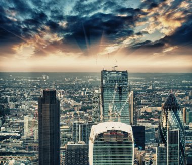 Londra. çarpıcı havadan görünümü
