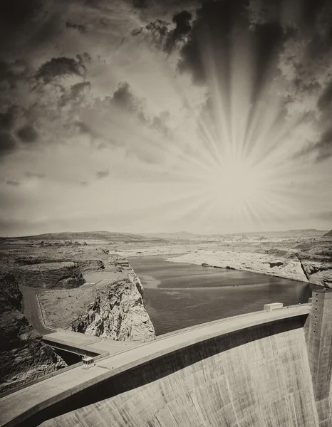 Hoover dam, arizona-nevada gränsen. — Stockfoto