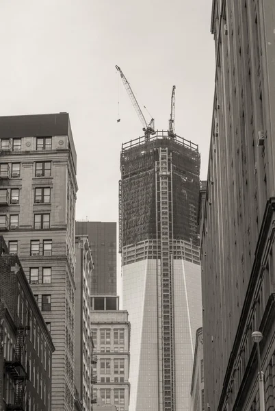 Městské mrakodrapy, Panorama new Yorku. — Stock fotografie