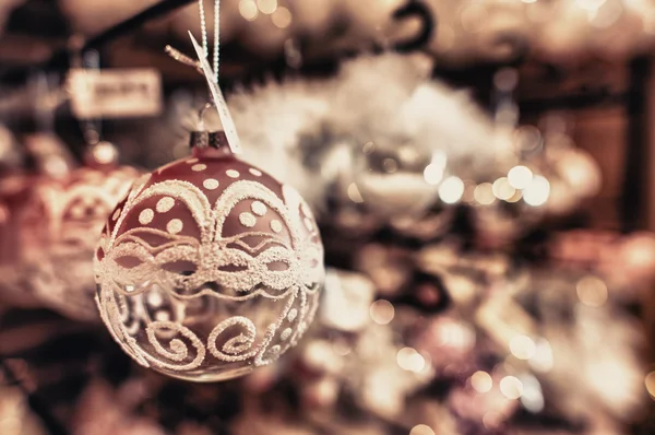 Bolas de Natal Castanho — Fotografia de Stock