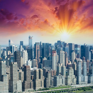 ofis binaları Manhattan, vantage point bakış
