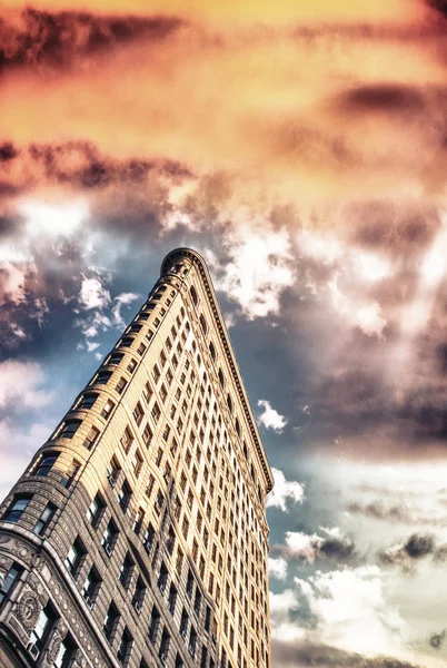 Fachada histórica do edifício Flatiron em Nova York — Fotografia de Stock