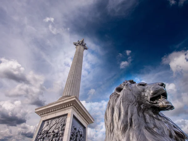 Socha lva na trafalgar square — Stock fotografie