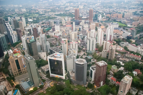 Kuala Lumpur, Malaysia. Stunning aerial city skyline.