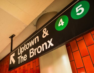 New york şehri. Manhattan metro işaret ve yol tarifi