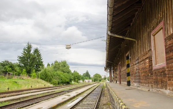 Cesky Krumlov antiga estação ferroviária — Fotografia de Stock